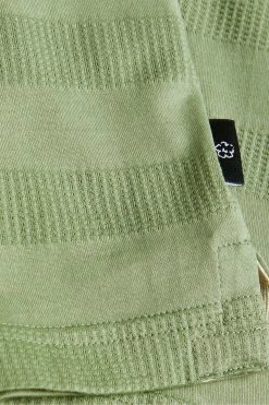 Ted Baker Green Irby Short Sleeve Textured Stripe Polo Shirt -TED BAKER Sales Store unnamed file 4042