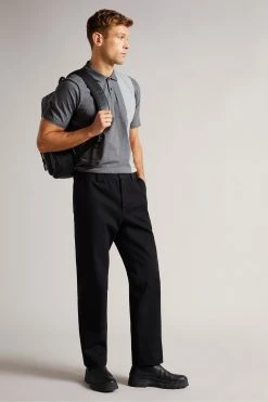 Ted Baker Grey Marl Chiping Short Sleeve 'T' Print Polo Shirt -TED BAKER Sales Store unnamed file 4052