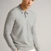Ted Baker Grey Marl Nixan Knitted Textured Polo Shirt -TED BAKER Sales Store unnamed file 4056