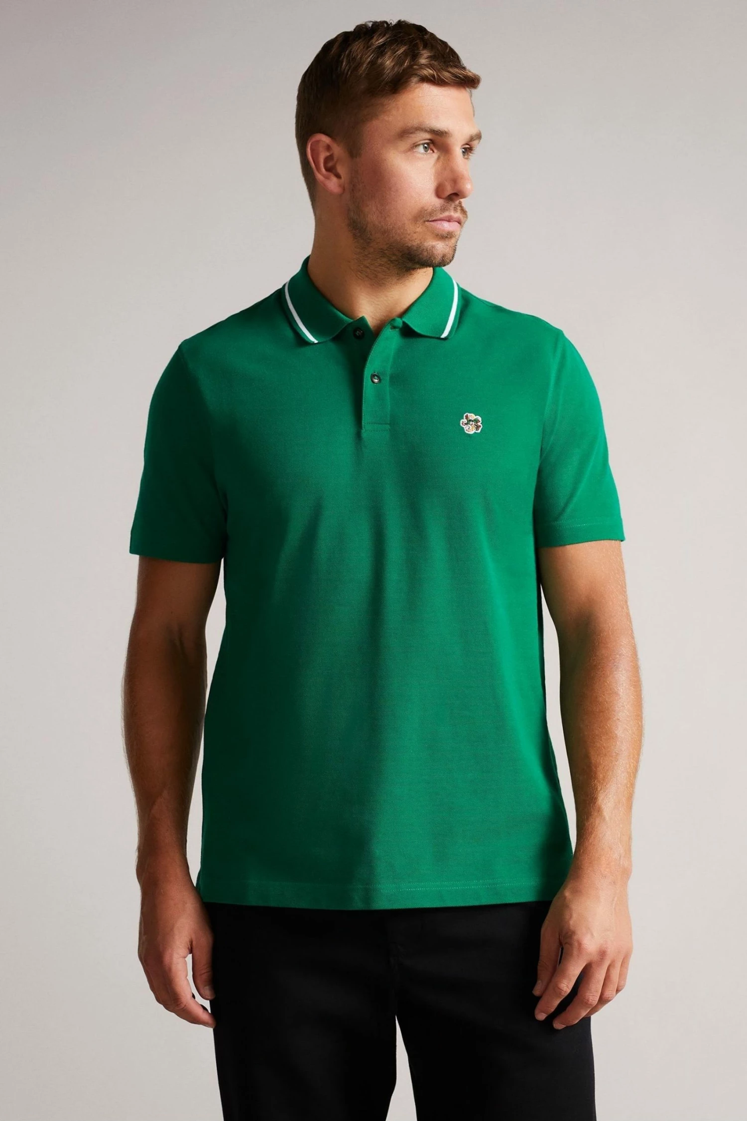 Ted Baker Camdn Dark Green Short Sleeved Polo Shirt 3 Ted Baker Camdn Dark Green Short Sleeved Polo Shirt