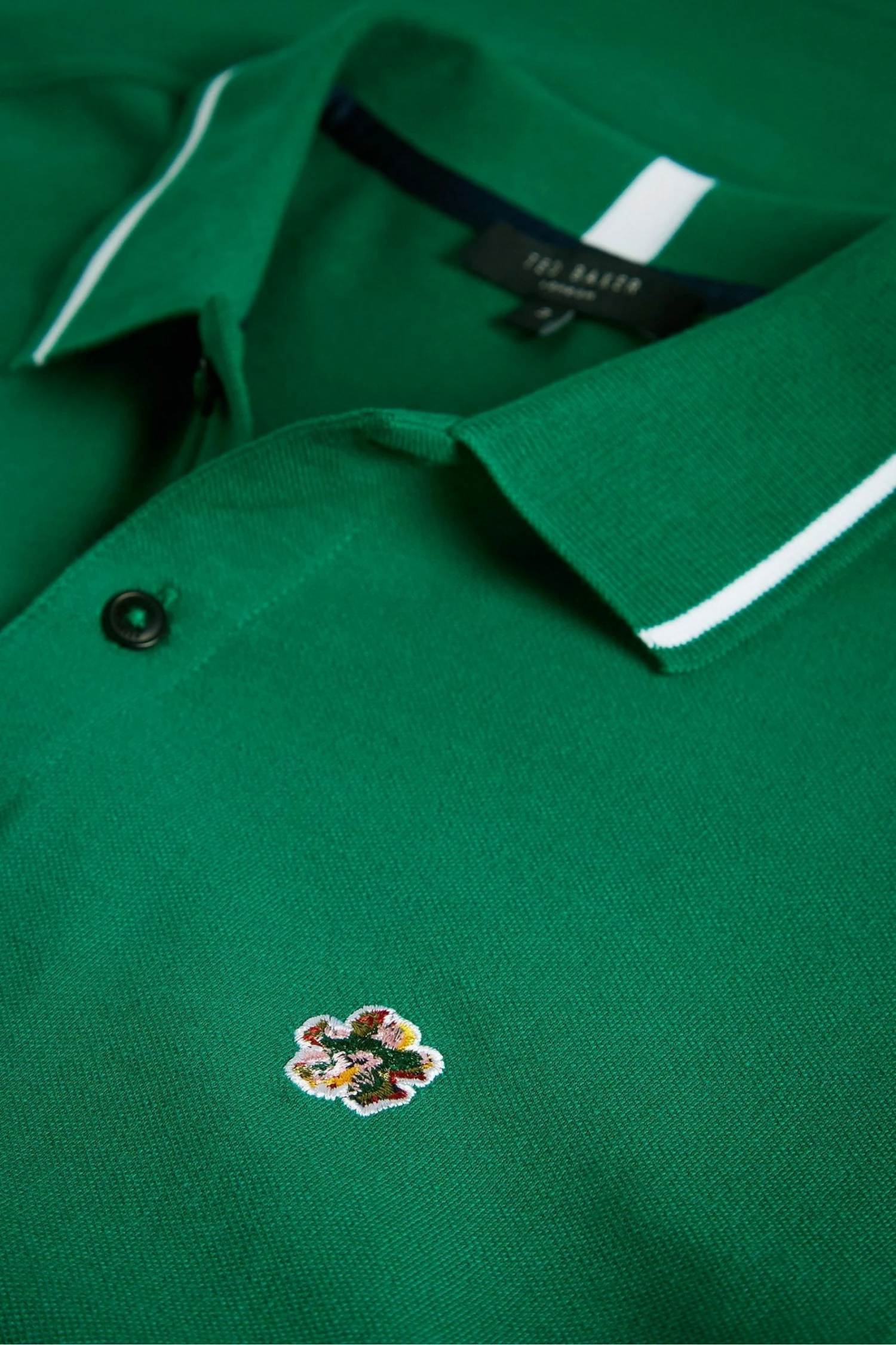 Ted Baker Camdn Dark Green Short Sleeved Polo Shirt 5 Ted Baker Camdn Dark Green Short Sleeved Polo Shirt - Image 3