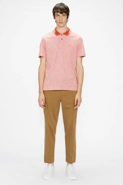 Ted Baker Orange Dalmor Short Sleeve Space Dyed Polo Shirt -TED BAKER Sales Store unnamed file 4078
