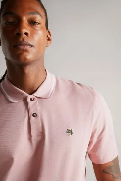 Ted Baker Pink Camdn Short Sleeved Polo Shirt -TED BAKER Sales Store unnamed file 4091