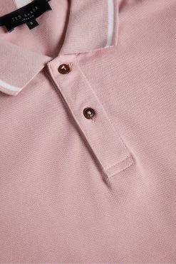 Ted Baker Pink Camdn Short Sleeved Polo Shirt -TED BAKER Sales Store unnamed file 4092