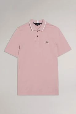 Ted Baker Pink Camdn Short Sleeved Polo Shirt -TED BAKER Sales Store unnamed file 4095