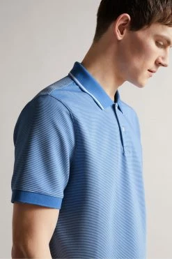 Ted Baker Ellerby Blue Short Sleeve Striped Polo Shirt 11 Ted Baker Ellerby Blue Short Sleeve Striped Polo Shirt -TED BAKER Sales Store unnamed file 4099
