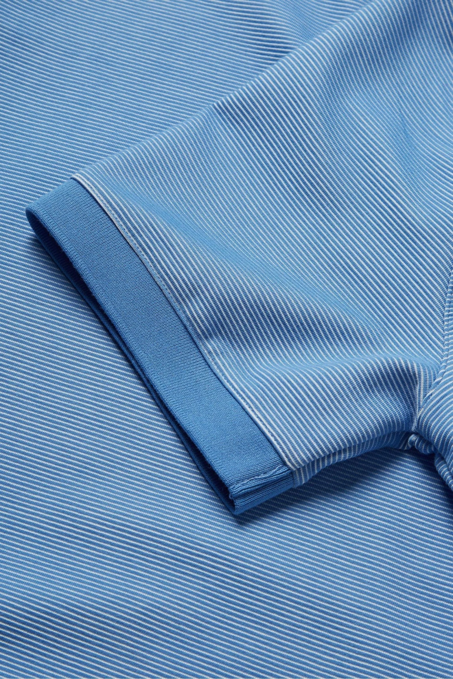 Ted Baker Ellerby Blue Short Sleeve Striped Polo Shirt 7 Ted Baker Ellerby Blue Short Sleeve Striped Polo Shirt - Image 5