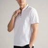 Ted Baker Mens White Buer Short Sleeve Textured Zip Polo Shirt 2 Ted Baker Mens White Buer Short Sleeve Textured Zip Polo Shirt -TED BAKER Sales Store unnamed file 4108