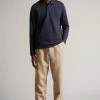 Ted Baker Baddow Navy Blue Long Sleeve Heavy Twill Jersey Polo Shirt 1 Ted Baker Baddow Navy Blue Long Sleeve Heavy Twill Jersey Polo Shirt -TED BAKER Sales Store unnamed file 4120