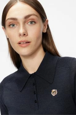 Ted Baker Blue Ameliya Merino Edit Polo Shirt -TED BAKER Sales Store unnamed file 4149