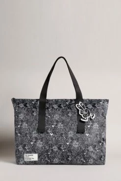 Ted Baker Medith Black Scribble Printed Nylon Tote Bag 11 Ted Baker Medith Black Scribble Printed Nylon Tote Bag -TED BAKER Sales Store unnamed file 415
