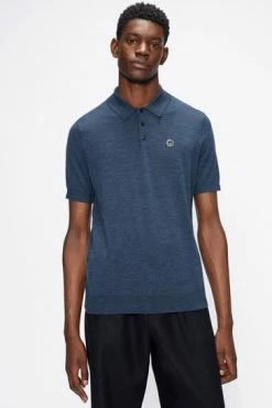Ted Baker Blue Haworth Ss Knitted Polo Shirt -TED BAKER Sales Store unnamed file 4175