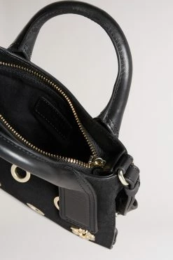 Ted Baker Mayzii Black Eyelet Detail Mini Grab Tote Bag -TED BAKER Sales Store unnamed file 418