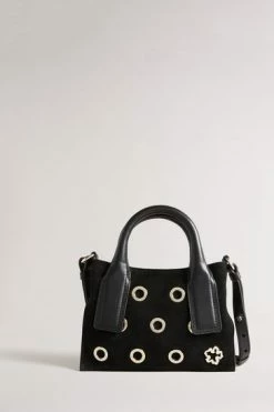 Ted Baker Mayzii Black Eyelet Detail Mini Grab Tote Bag -TED BAKER Sales Store unnamed file 421