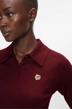 Ted Baker Womens Maroon Ameliya Merino Edit Polo Shirt 11 Ted Baker Womens Maroon Ameliya Merino Edit Polo Shirt -TED BAKER Sales Store unnamed file 4222