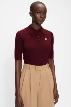 Ted Baker Womens Maroon Ameliya Merino Edit Polo Shirt 13 Ted Baker Womens Maroon Ameliya Merino Edit Polo Shirt -TED BAKER Sales Store unnamed file 4224