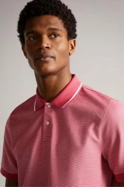 Ted Baker Ellerby Pink Ss Striped Polo Shirt -TED BAKER Sales Store unnamed file 4236