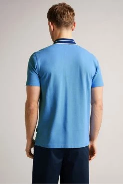Ted Baker Regent Blue Ss Piqué Polo Shirt -TED BAKER Sales Store unnamed file 4238