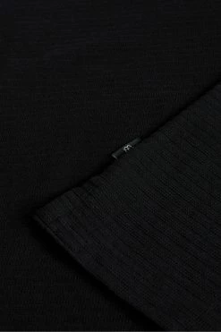 Ted Baker Buer Black Short Sleeve Textured Zip Polo Shirt -TED BAKER Sales Store unnamed file 4257