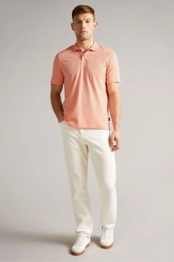 Ted Baker Delvin Light Pink Short Sleeve Polo Shirt -TED BAKER Sales Store unnamed file 4262