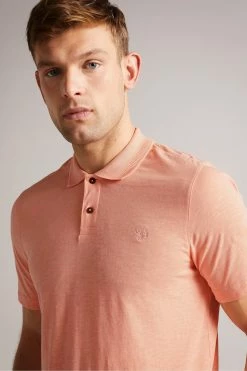 Ted Baker Delvin Light Pink Short Sleeve Polo Shirt -TED BAKER Sales Store unnamed file 4263