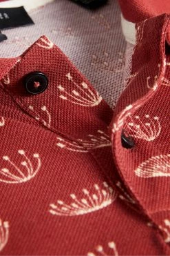 Ted Baker Colves Orange Short Sleeve Printed Polo Shirt -TED BAKER Sales Store unnamed file 4270