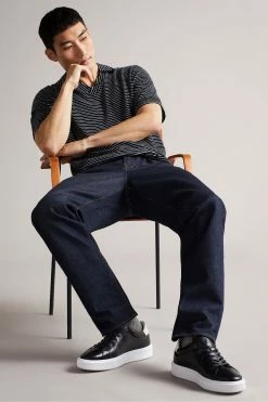 Ted Baker Rendle Blue Striped Towelling Polo Shirt -TED BAKER Sales Store unnamed file 4282