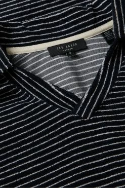 Ted Baker Rendle Blue Striped Towelling Polo Shirt -TED BAKER Sales Store unnamed file 4285