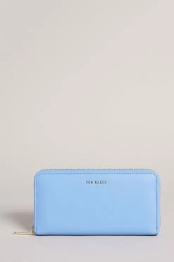 Ted Baker Mid Blue Garcey Large Zip Around Purse