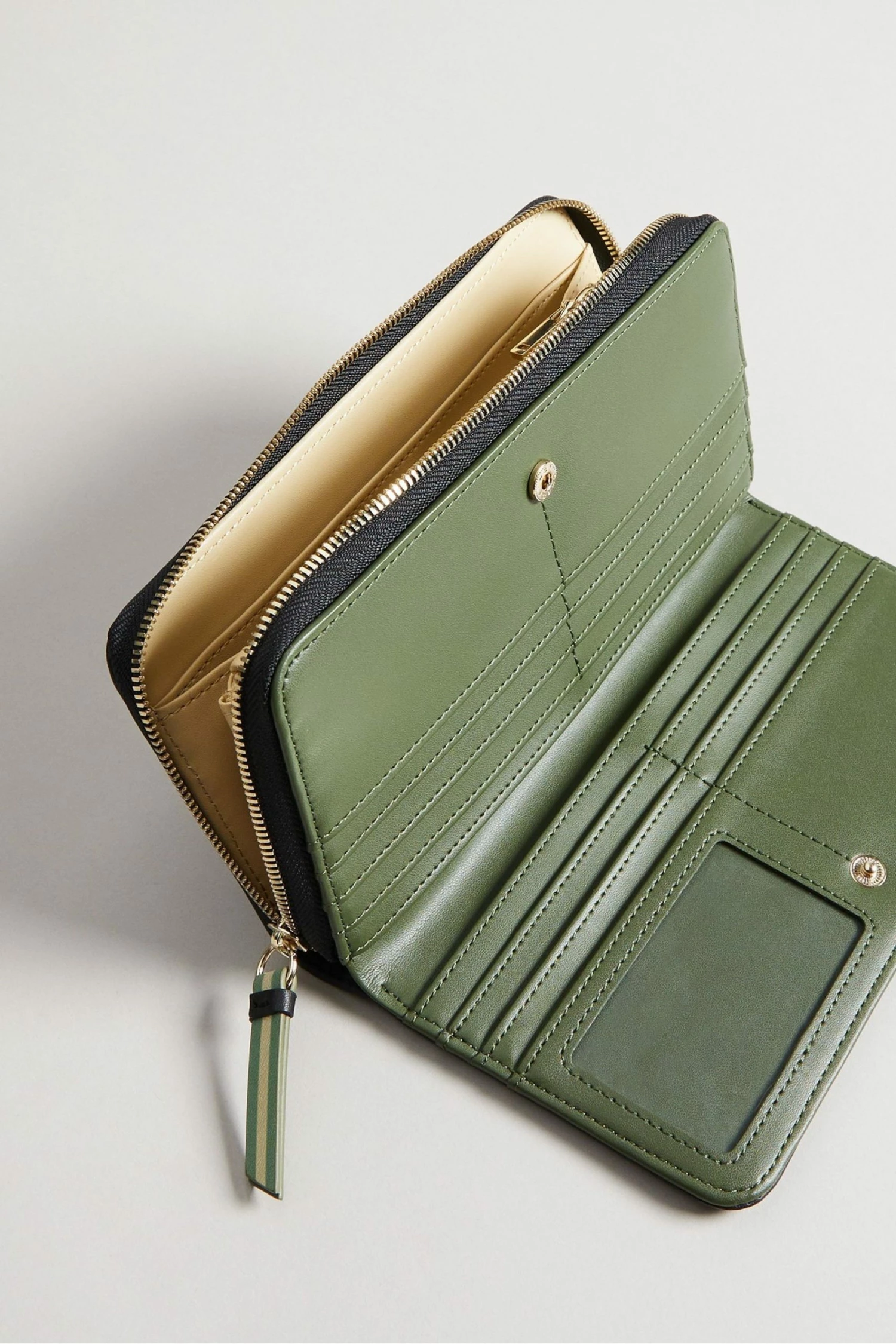 Ted Baker Darciea Black Branded Webbing Large Zip Around Purse 4 Ted Baker Darciea Black Branded Webbing Large Zip Around Purse - Image 2