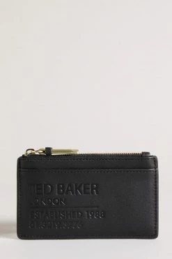 Ted Baker Darcena Black Branded Webbing Zip Coin Purse
