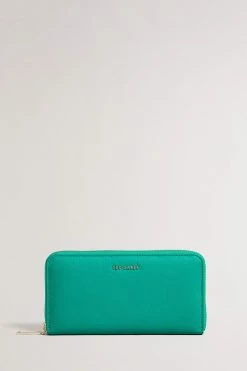 Ted Baker Green Garcey Emerald Large Zip Around Purse