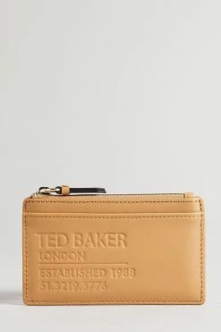 Ted Baker Darcena Brown Branded Webbing Zip Coin Purse