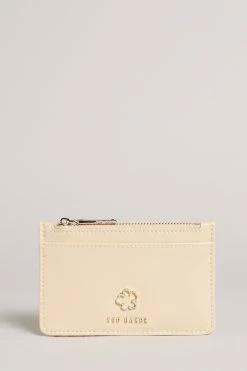 Ted Baker Natural Jorjio Flower Eyelet Zip Card Holder
