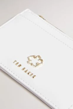 Ted Baker Ivory Cream Jorjio Flower Eyelet Zip Card Holder -TED BAKER Sales Store unnamed file 4395