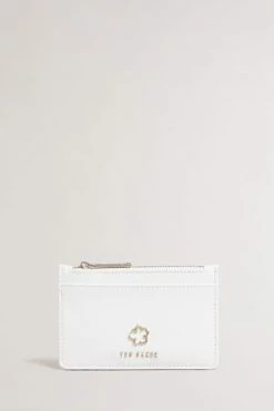 Ted Baker Ivory Cream Jorjio Flower Eyelet Zip Card Holder -TED BAKER Sales Store unnamed file 4396