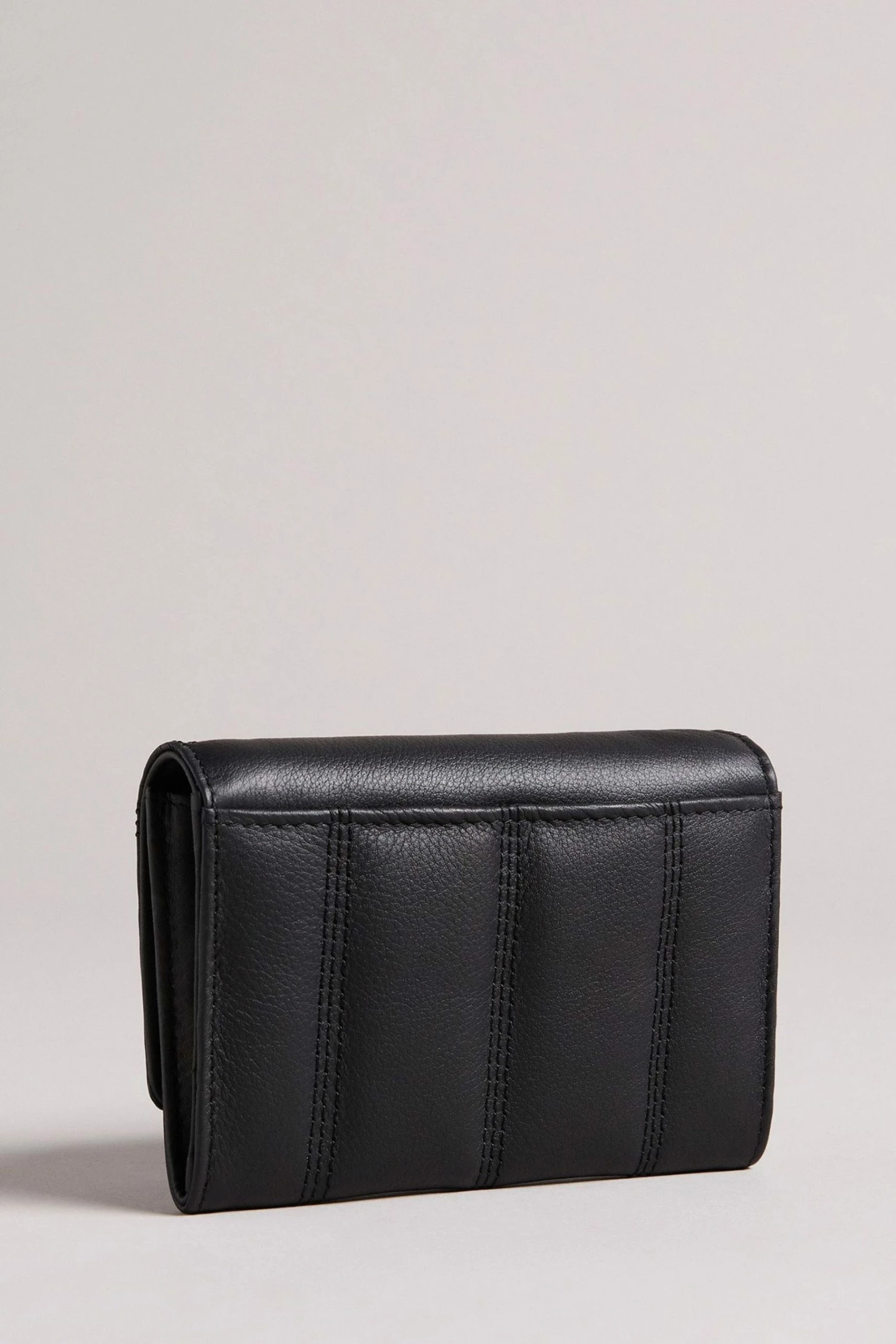 Ted Baker Black Leather Puffer Small Matinee Purse 3 Ted Baker Black Leather Puffer Small Matinee Purse