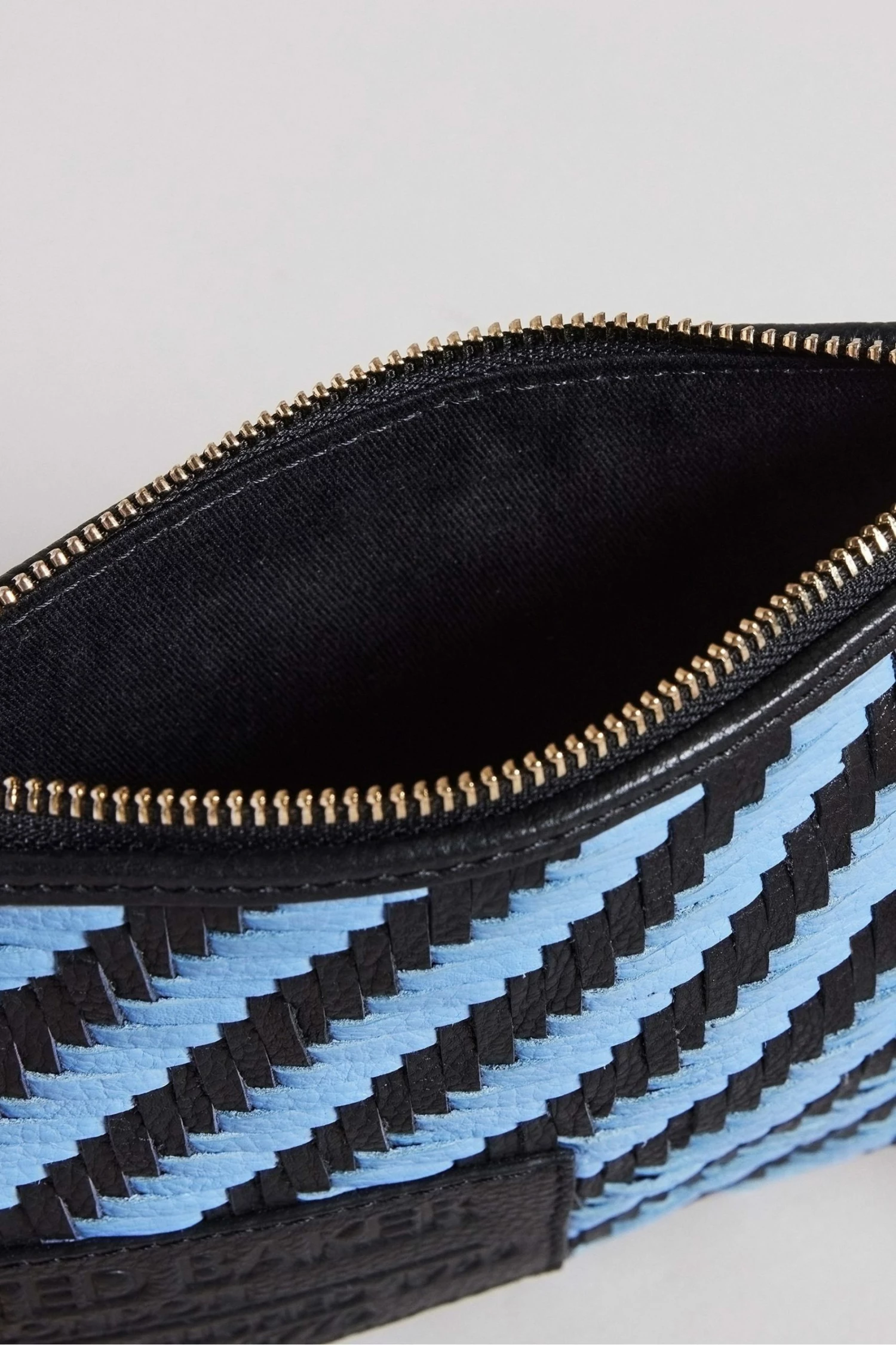 Ted Baker Woveta Blue Woven Leather Small Pouch 5 Ted Baker Woveta Blue Woven Leather Small Pouch - Image 3