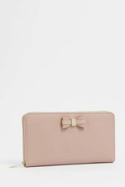 Ted Baker Pink Aubriee Bow Zip Around Matinee Purse -TED BAKER Sales Store unnamed file 4434