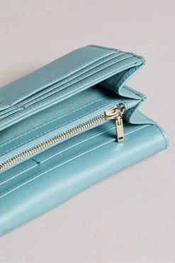 Ted Baker Blue Twist Lock Large Fold Purse -TED BAKER Sales Store unnamed file 4437