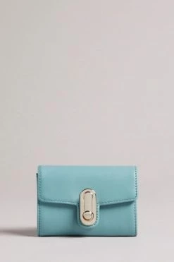 Ted Baker Blue Twist Lock Small Fold Purse -TED BAKER Sales Store unnamed file 4444