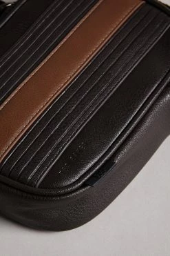 Ted Baker Brn-Choc Evver Striped Pu Flight Bag -TED BAKER Sales Store unnamed file 449