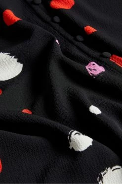 Ted Baker Black Sunrai Spot Print Frilled Blouse -TED BAKER Sales Store unnamed file 4492