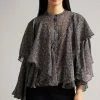 Ted Baker Black Printed Ruffle Blouse 2 Ted Baker Black Printed Ruffle Blouse -TED BAKER Sales Store unnamed file 4500