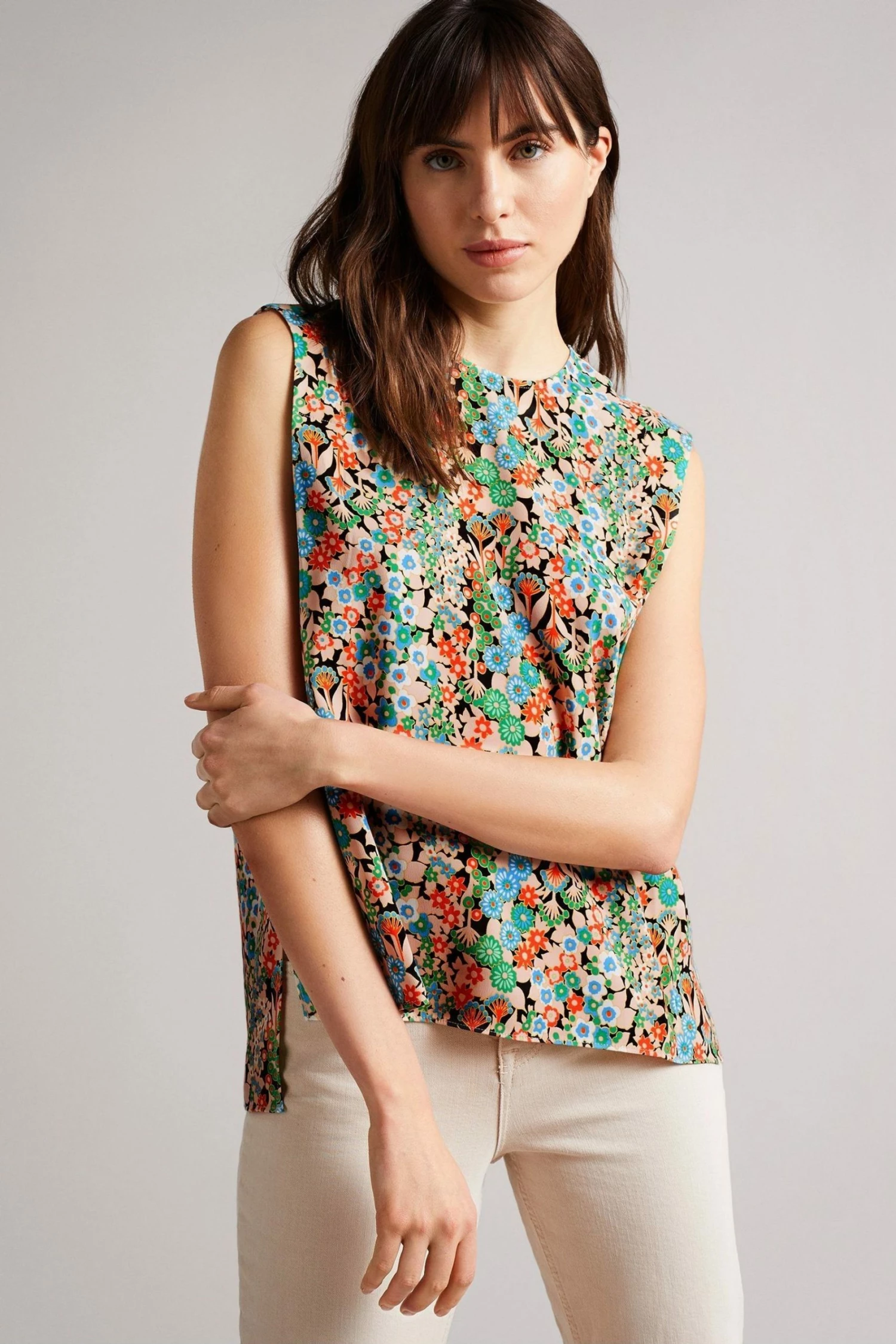 Ted Baker Nelliy Black Sleeveless Top With Shoulder Detail 3 Ted Baker Nelliy Black Sleeveless Top With Shoulder Detail