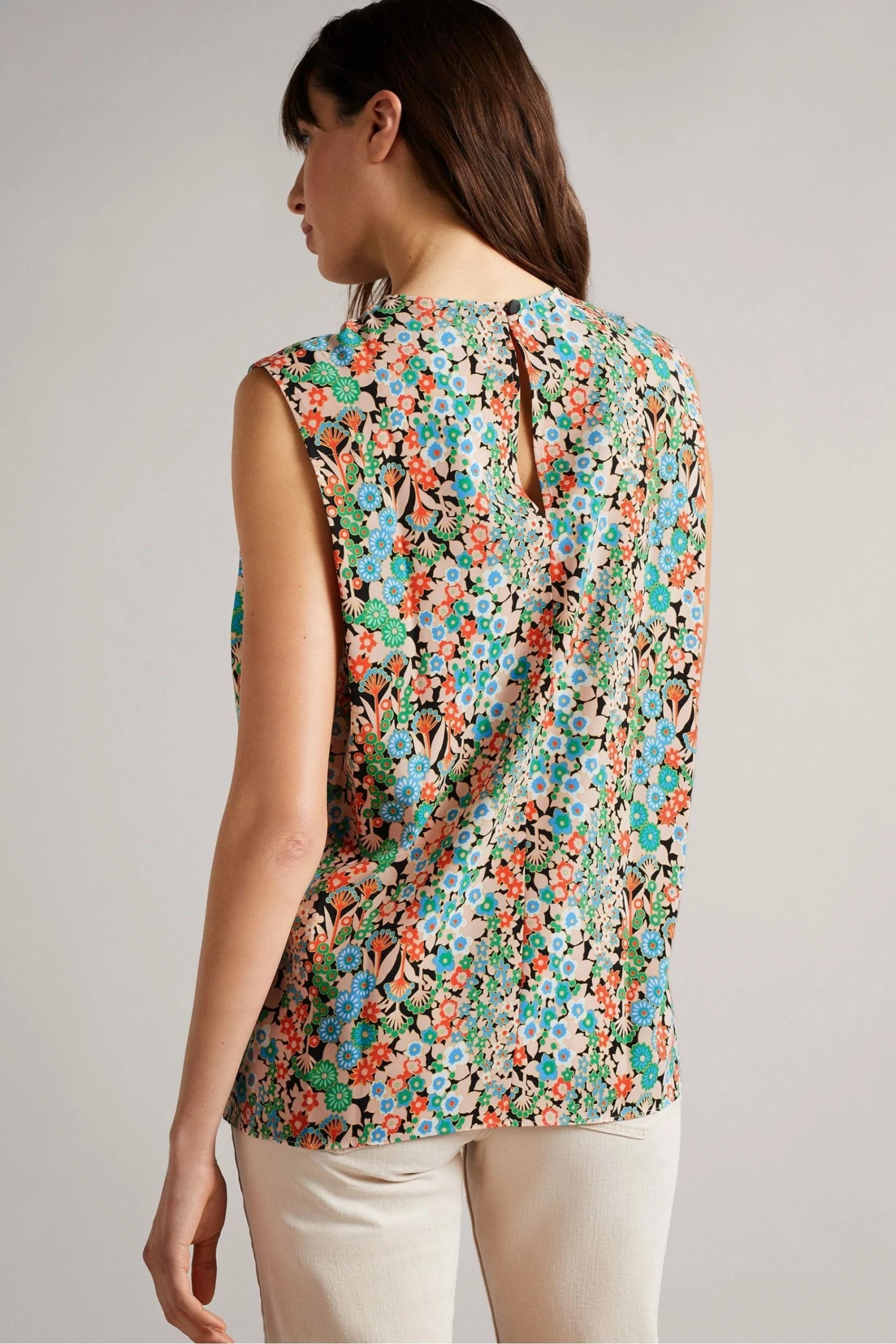 Ted Baker Nelliy Black Sleeveless Top With Shoulder Detail 4 Ted Baker Nelliy Black Sleeveless Top With Shoulder Detail - Image 2