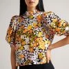 Ted Baker Ivoyne Black Puff Sleeve Boxy Top 1 Ted Baker Ivoyne Black Puff Sleeve Boxy Top -TED BAKER Sales Store unnamed file 4512