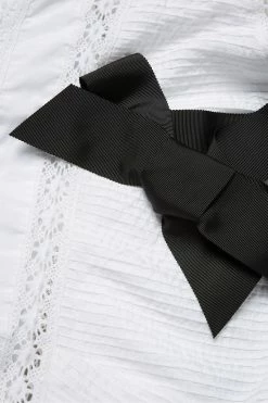 Ted Baker Pietri White Lace Insert Peplum Top With Grosgrain Straps -TED BAKER Sales Store unnamed file 4545