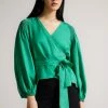 Ted Baker Green Tavia Mid Smock Shoulder Wrap Top -TED BAKER Sales Store unnamed file 4547