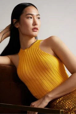 Ted Baker Feoniix Yellow Knitted Halterneck Top 11 Ted Baker Feoniix Yellow Knitted Halterneck Top -TED BAKER Sales Store unnamed file 4556